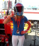 Graham Rahal Foundation Team Member with the Blue Bunny Helmet of Hope (Indianapolis, IN - 2012)