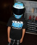 Jessie Rees Foundation supporter wearing the Blue Bunny Helmet of Hope  (Rancho Santa Margarita, CA - 2012)