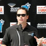 Random image: Jimmie announcing the Jimmie Johnson Foundation Lowe
