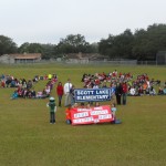 Students and staff form a "48" to thank the foundation for their grant (Lakeland, FL - 2012)